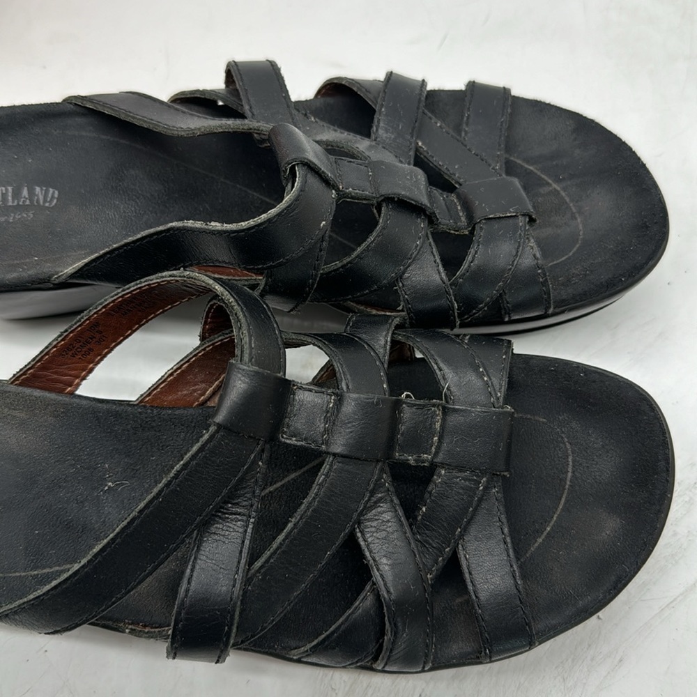 Eastland Black Strappy Slip On Sandals Size 10 BSN5069E - Picture 5 of 10